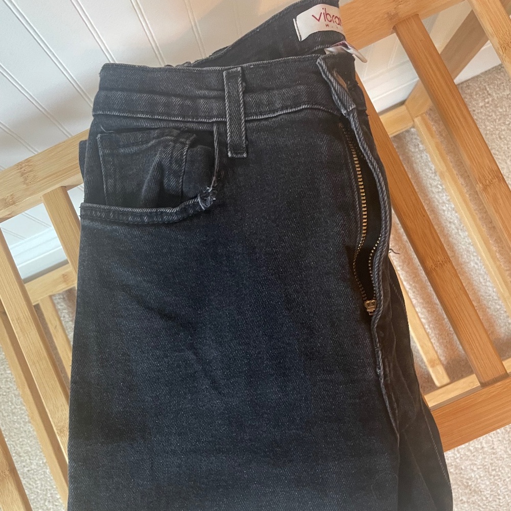 Distressed black jeans